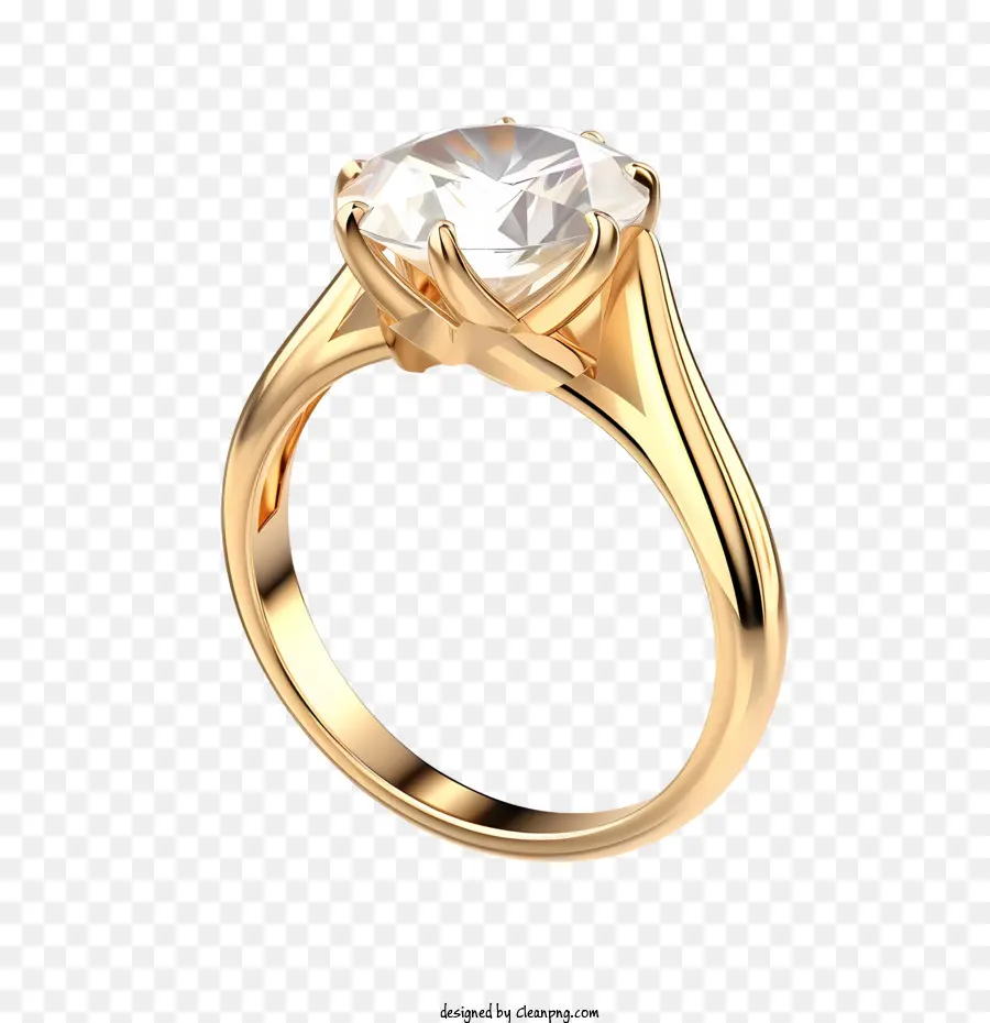 Anillo De Diamantes，Anillo De Oro PNG