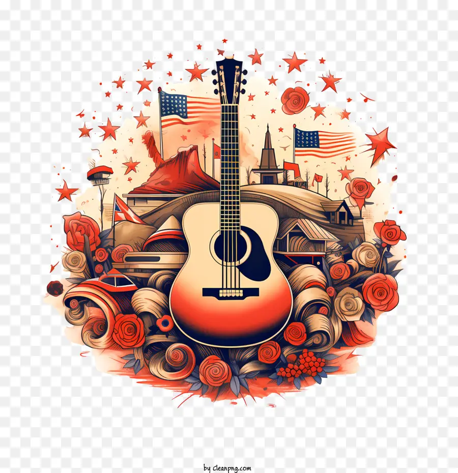 Internacional De La Música Country Día，Guitarra PNG