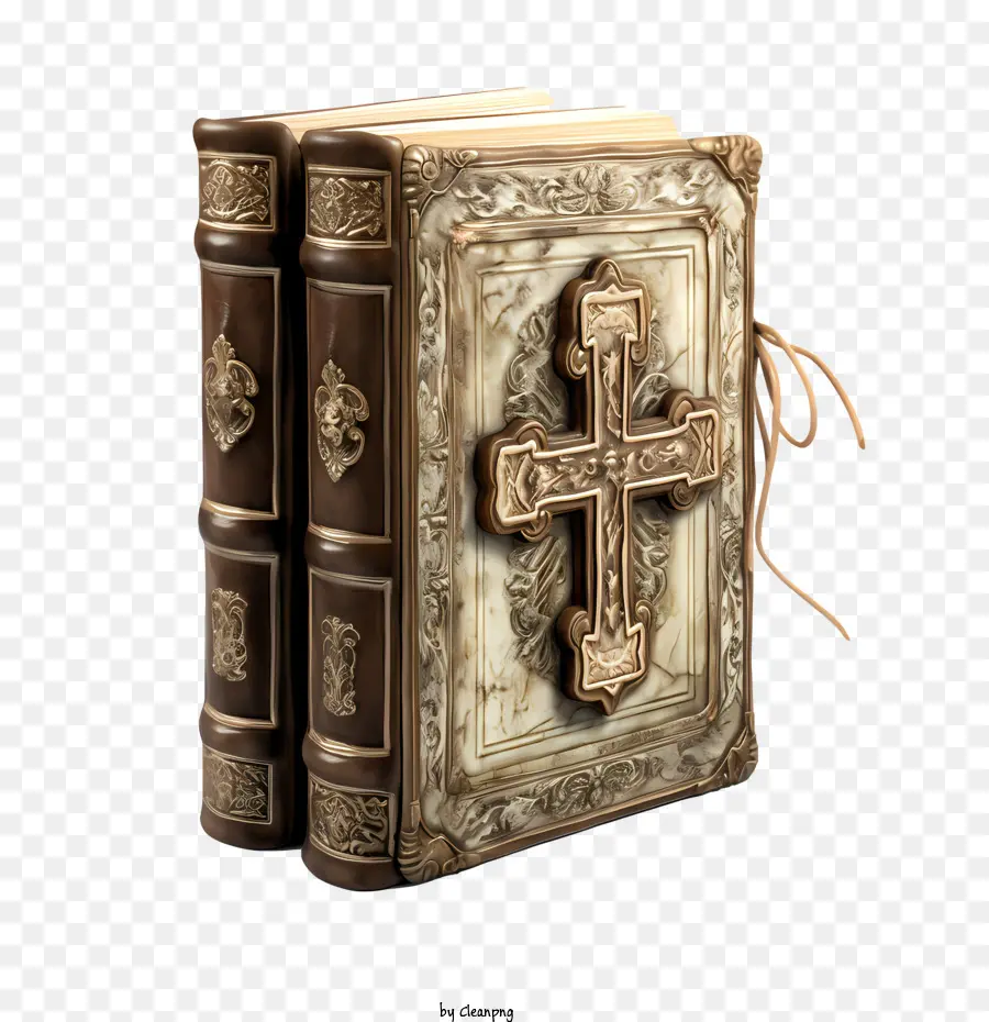 Biblia Con Cruz，Libro Antiguo PNG