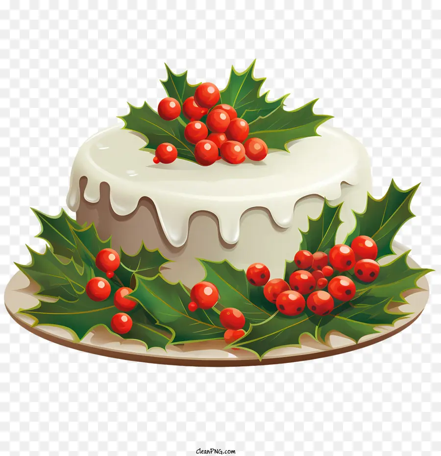 Pastel De Navidad，Acebo PNG