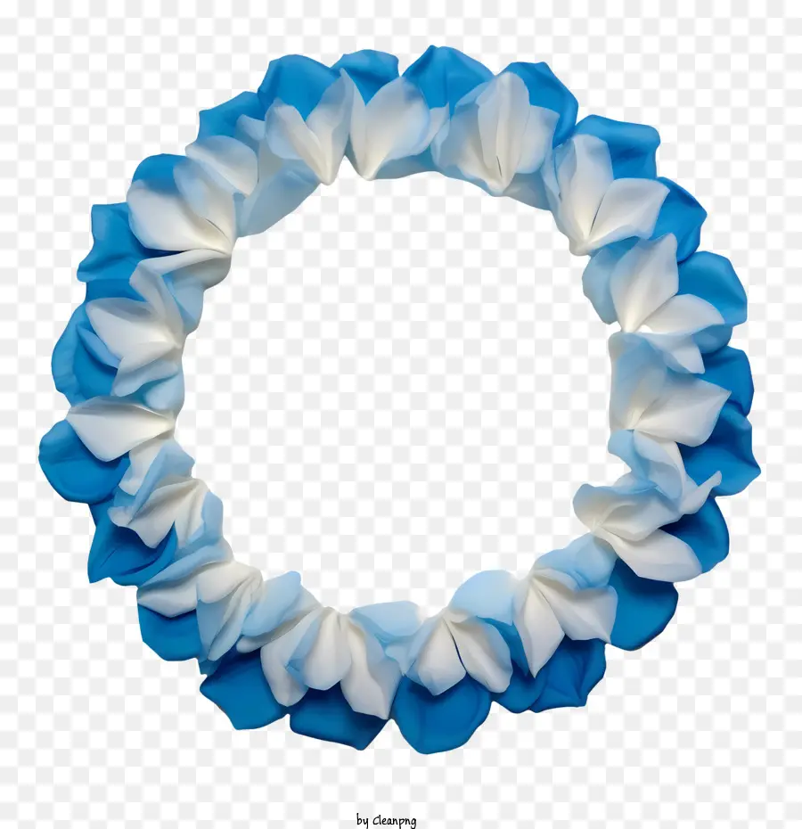 Marco De Círculo De Pétalos De Rosa，Corona De Flores Azules PNG