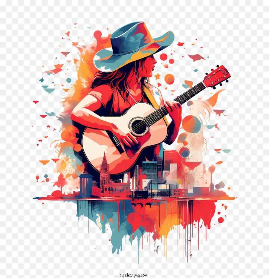 Internacional De La Música Country Día，Guitarra PNG