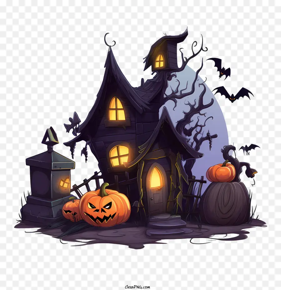 Casa Embrujada De Halloween，Linda Casa De Halloween PNG