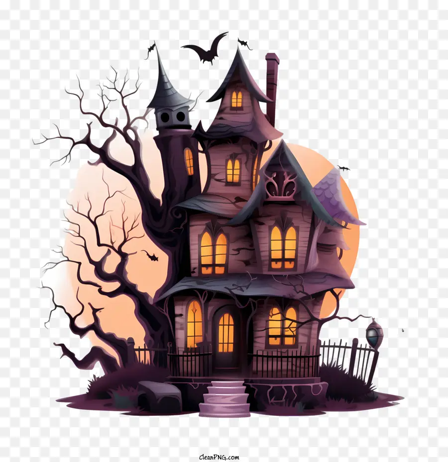 Haunted Halloween De La Casa，Casa PNG