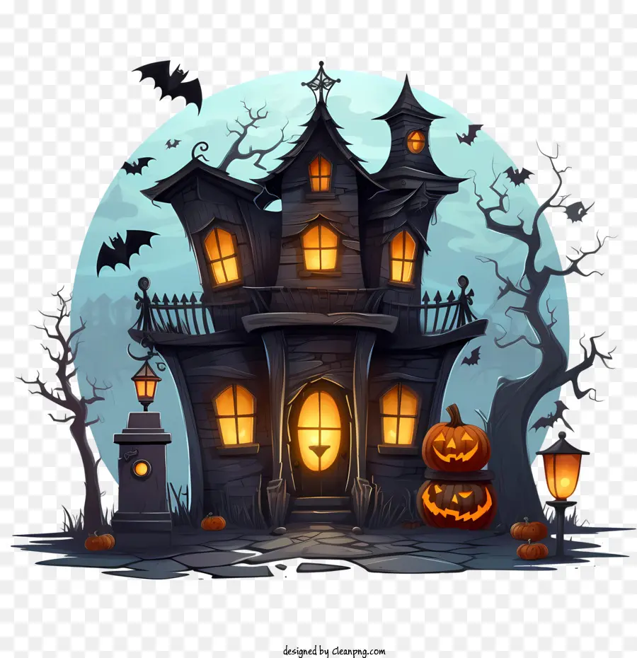 Casa Embrujada De Halloween，Linda Casa De Halloween PNG