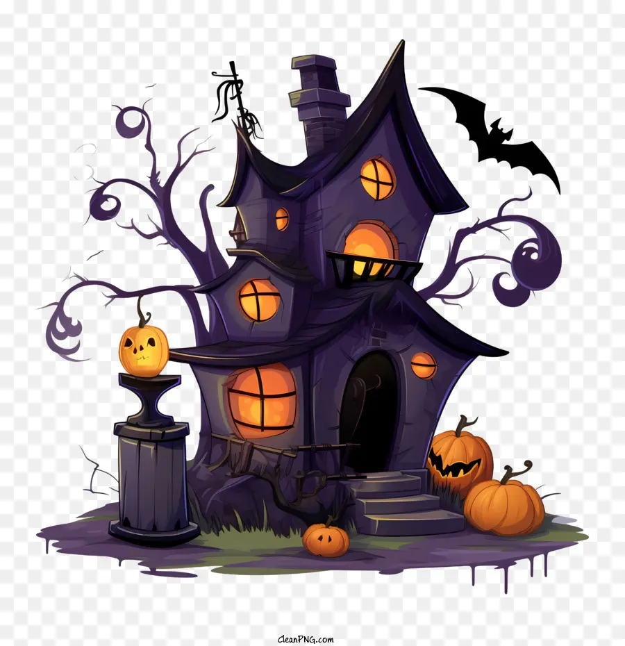 Casa Embrujada De Halloween，Linda Casa De Halloween PNG