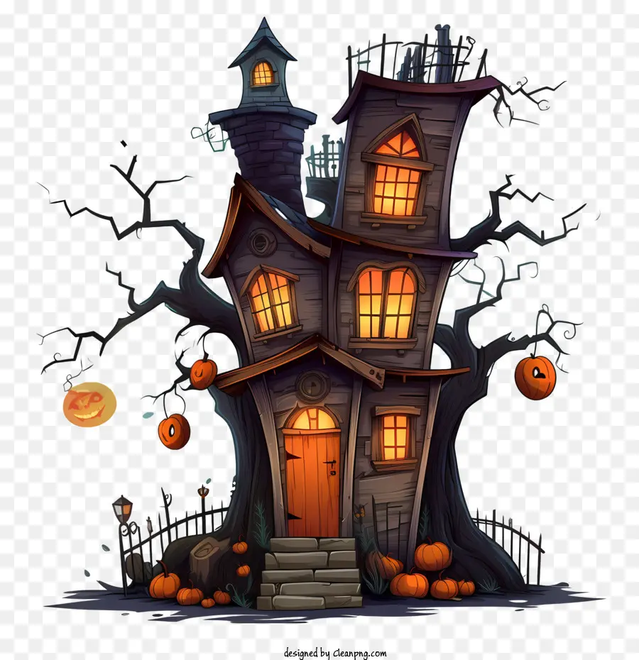 Haunted Halloween De La Casa，Casa De Halloween PNG