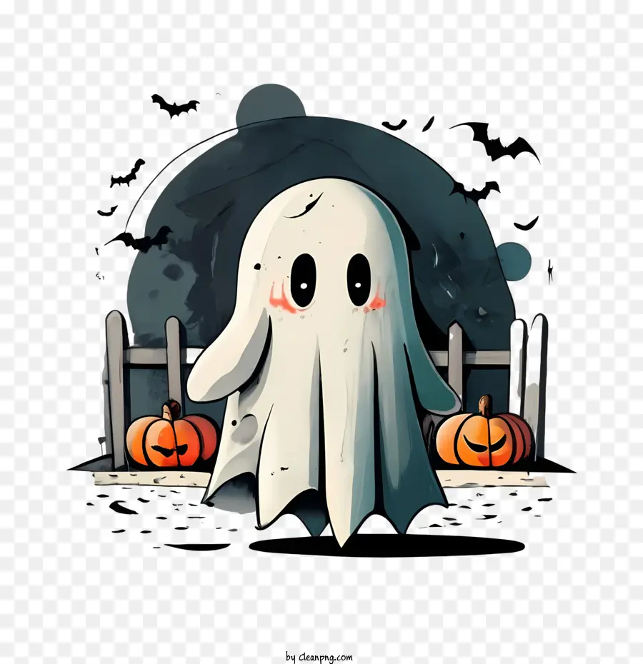 Halloween Fantasma，Lindo PNG