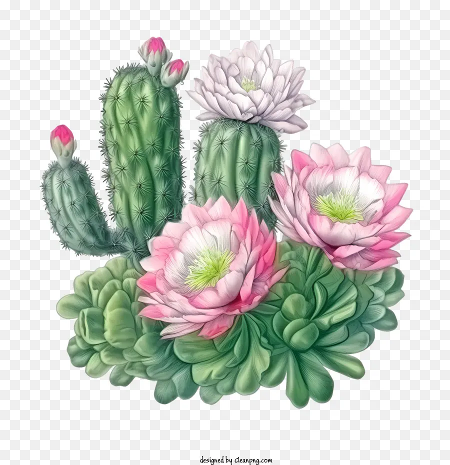 Cactus，Cactus En Flor PNG