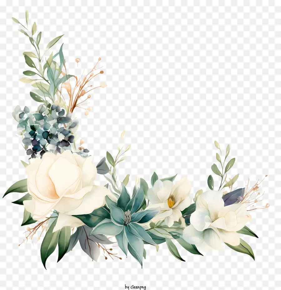 Diseño De Invitación Floral De Bodas，Arreglo De Flores PNG
