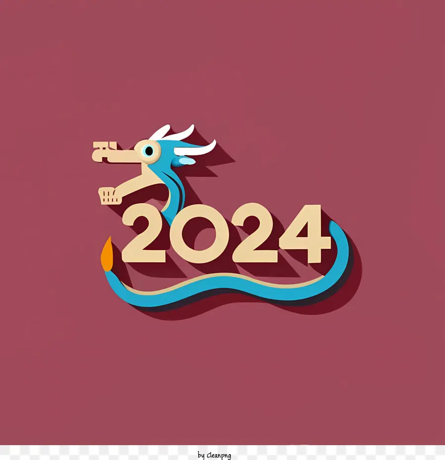 2024 Feliz Año Nuevo，Dragón 2024 PNG