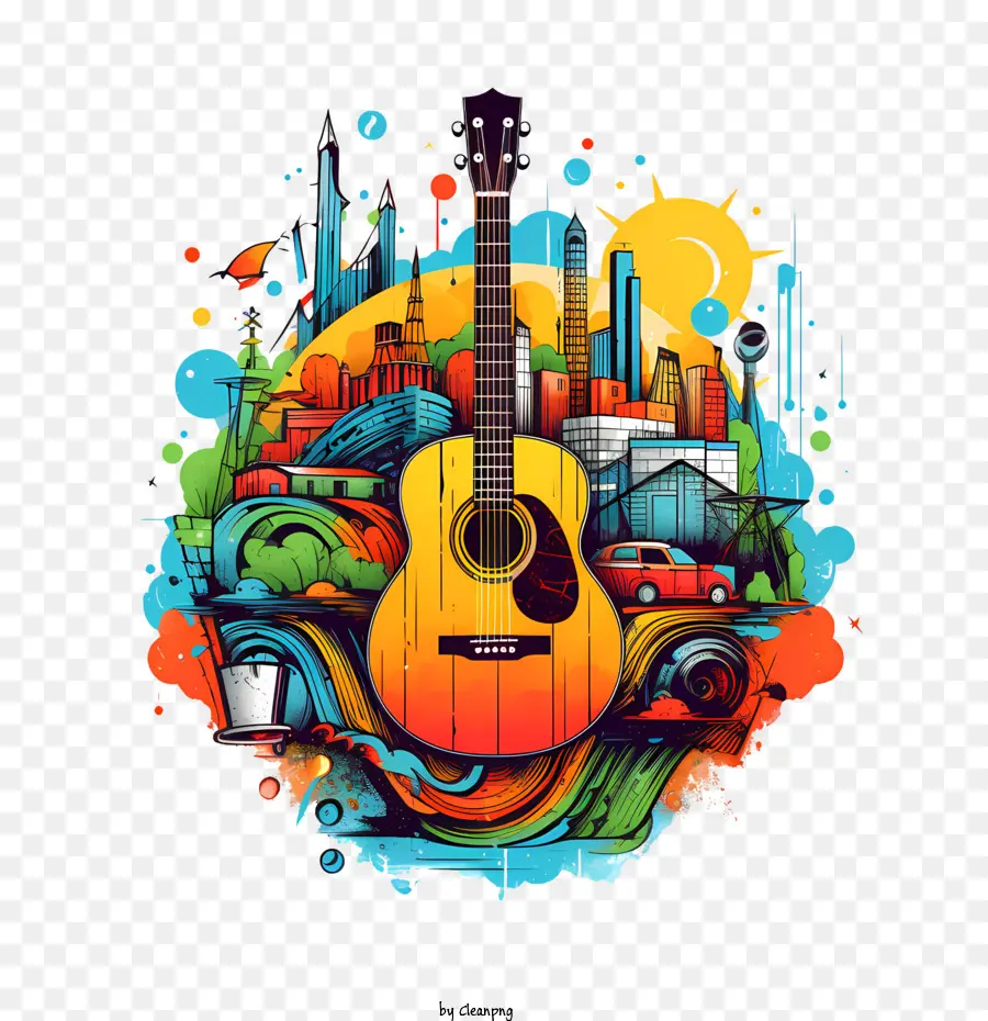 Internacional De La Música Country Día，Guitarra PNG