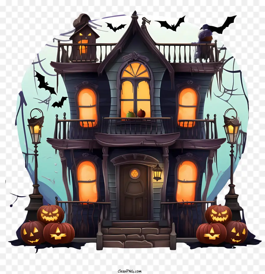 Haunted Halloween De La Casa，La Casa Encantada PNG