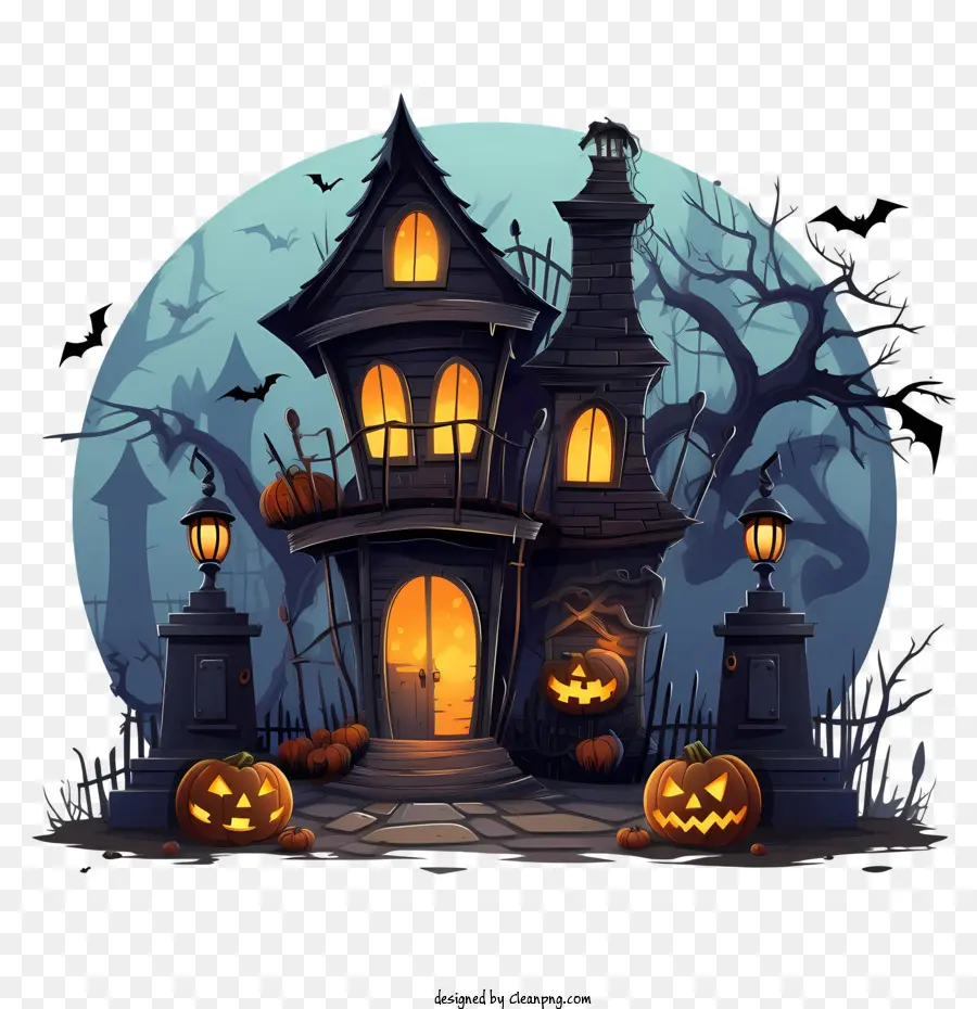 Casa Embrujada De Halloween，Linda Casa De Halloween PNG