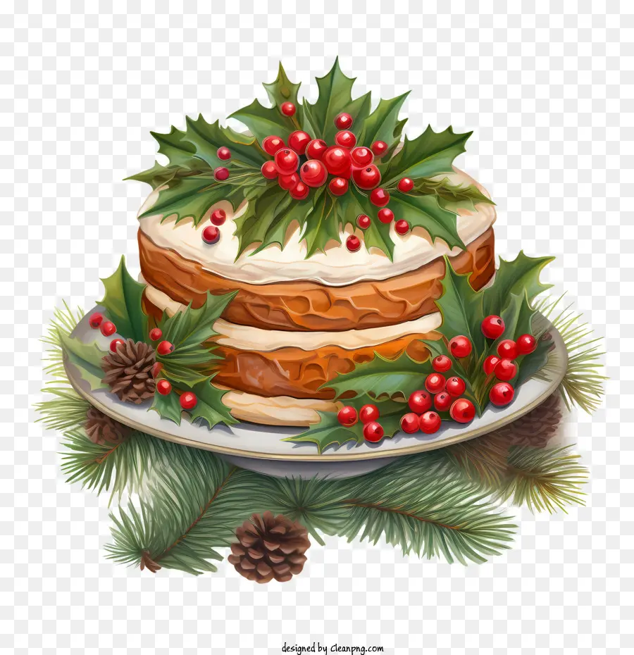 Pastel De Navidad，Postre PNG