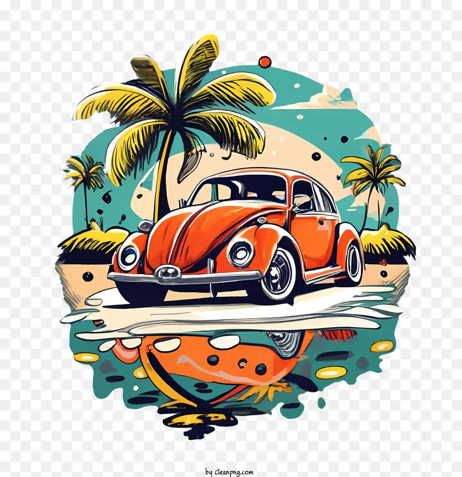 Escarabajo De Volkswagen，Coches De época PNG