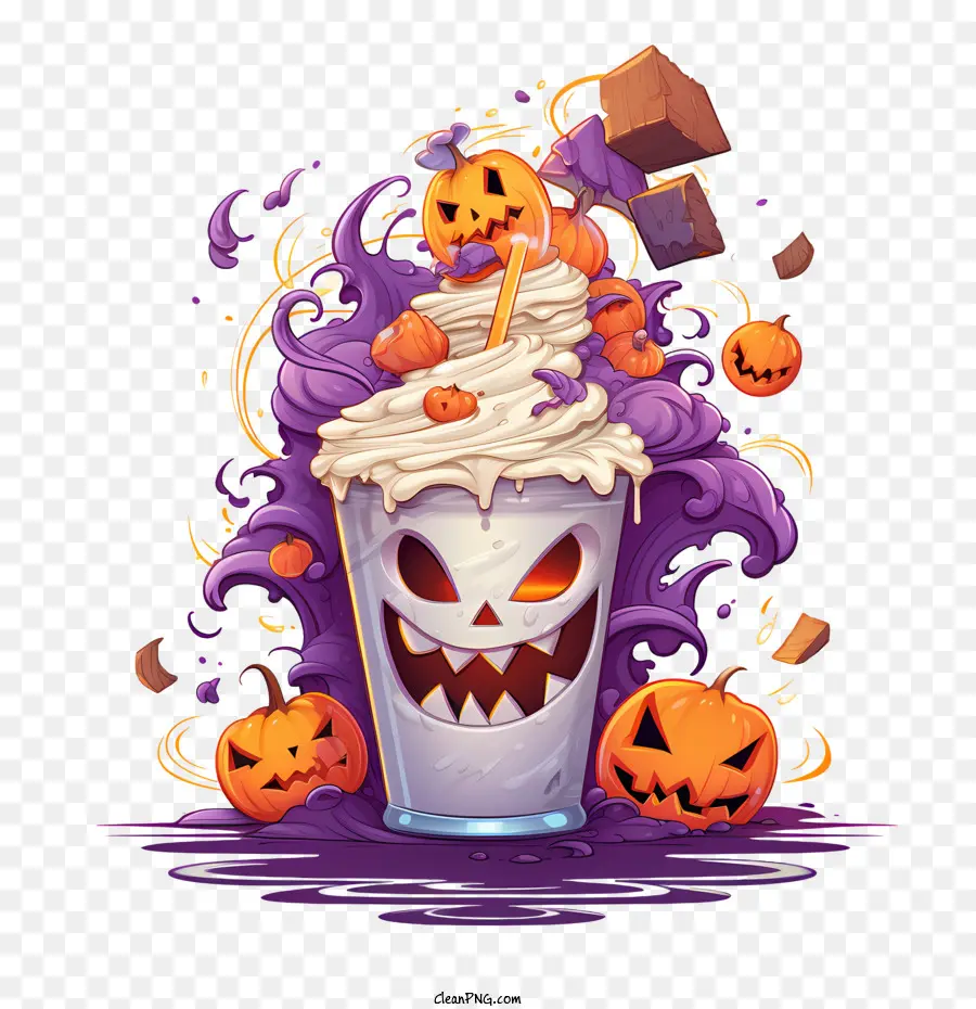 Batido De Halloween，Halloween PNG