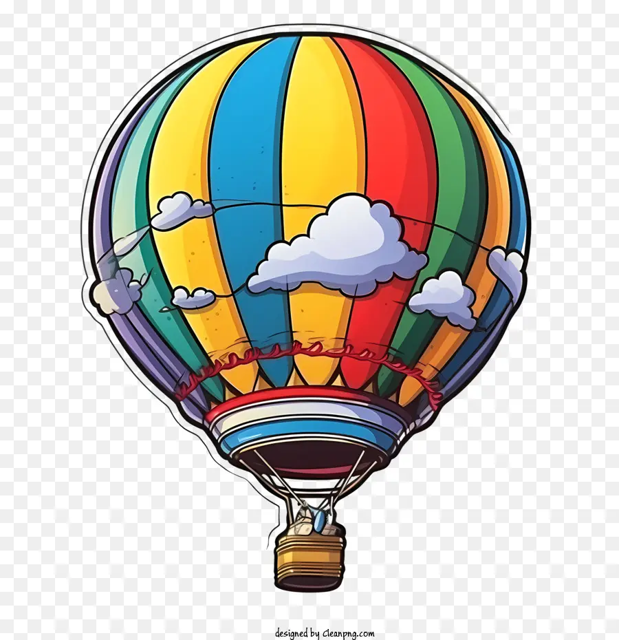 Globo De Aire Caliente，Colorido PNG