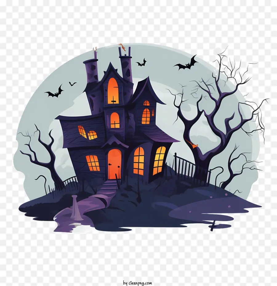Haunted Halloween De La Casa，Spooky PNG