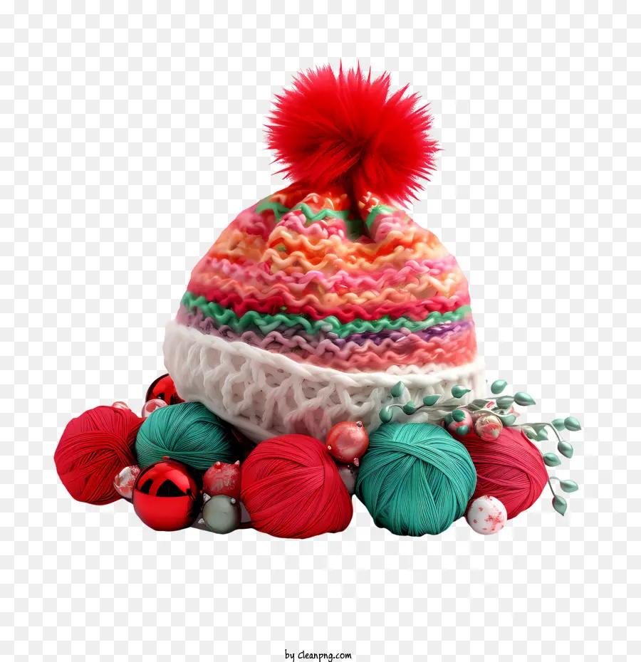 Sombrero De Invierno，Gorro De Punto Multicolor PNG