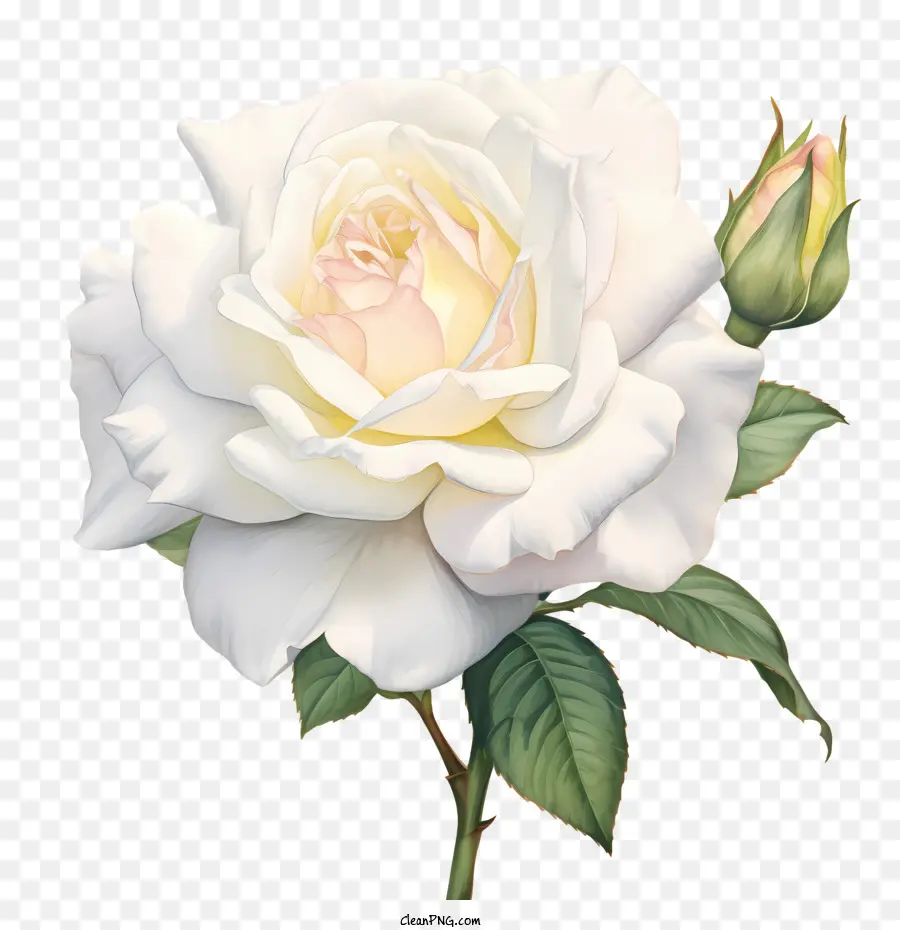 Flor De Rosa Blanca，De La Rosa Blanca PNG