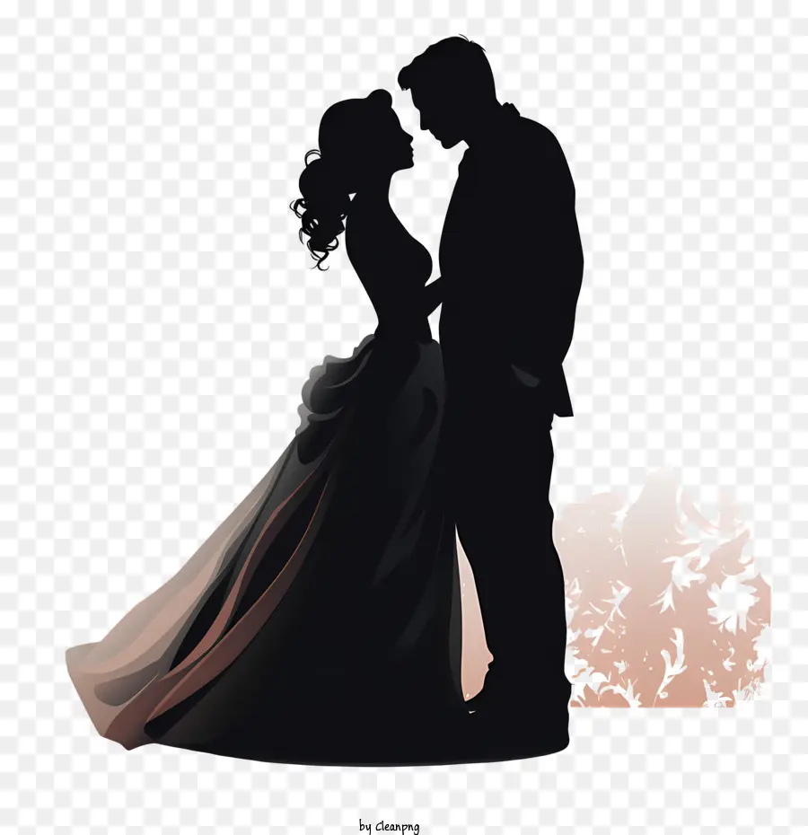 Pareja De Novios Silueta，La Boda PNG