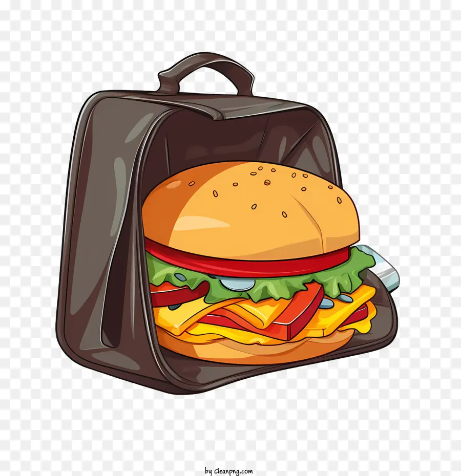 Bolsa De Entrega De Comida，Hamburguesa En Una Bolsa PNG