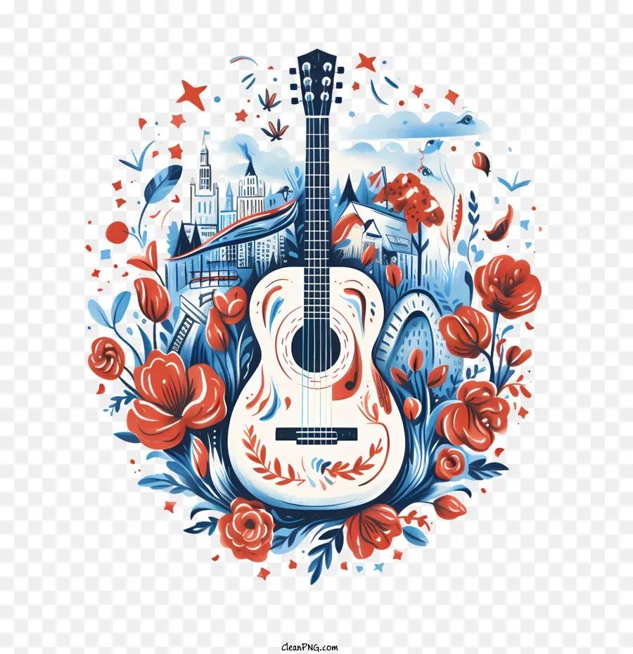 Día Internacional De La Música Country，Guitarra PNG