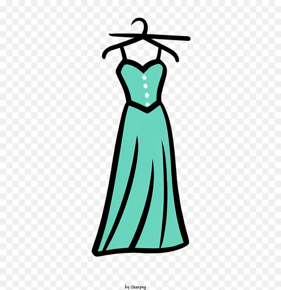 Vestido De Dibujos Animados，Vestido Azul PNG