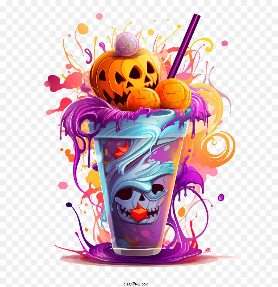 Batido De Halloween，Halloween PNG