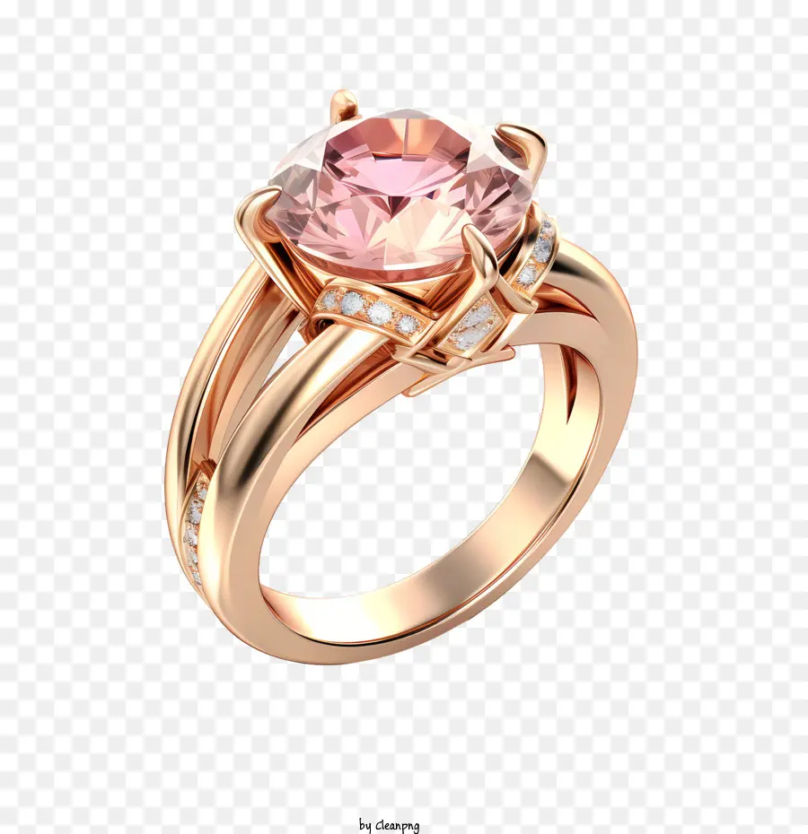 Anillo De Diamantes，Rosa Anillo De Diamantes PNG