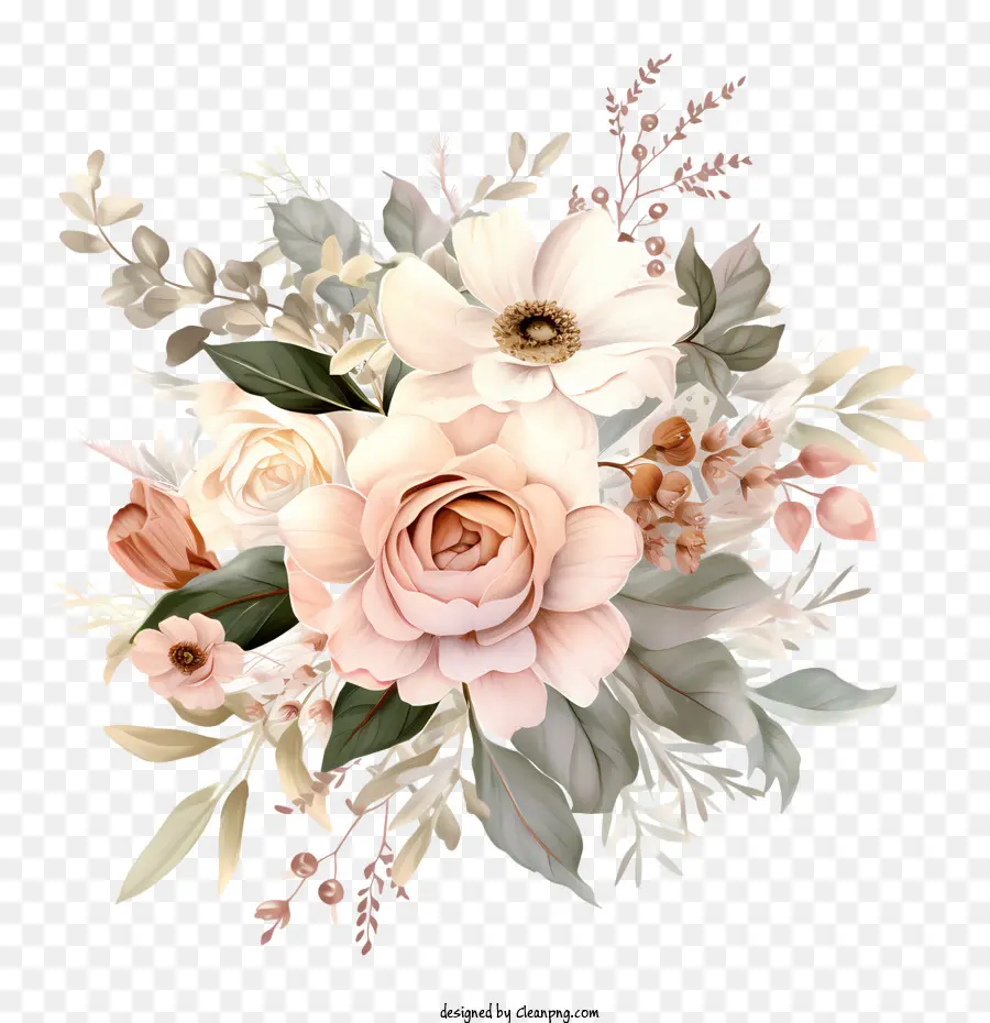 Arte Floral De Bodas，Rosa PNG