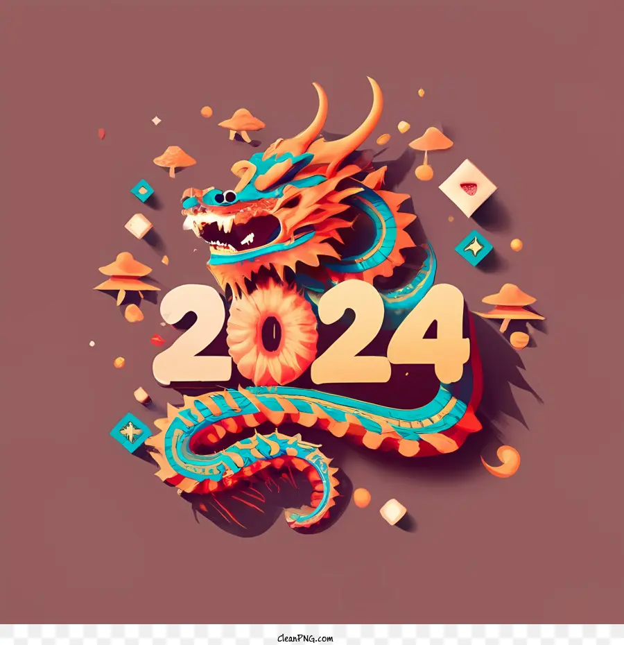 2024 Feliz Año Nuevo，Feliz Año Nuevo PNG