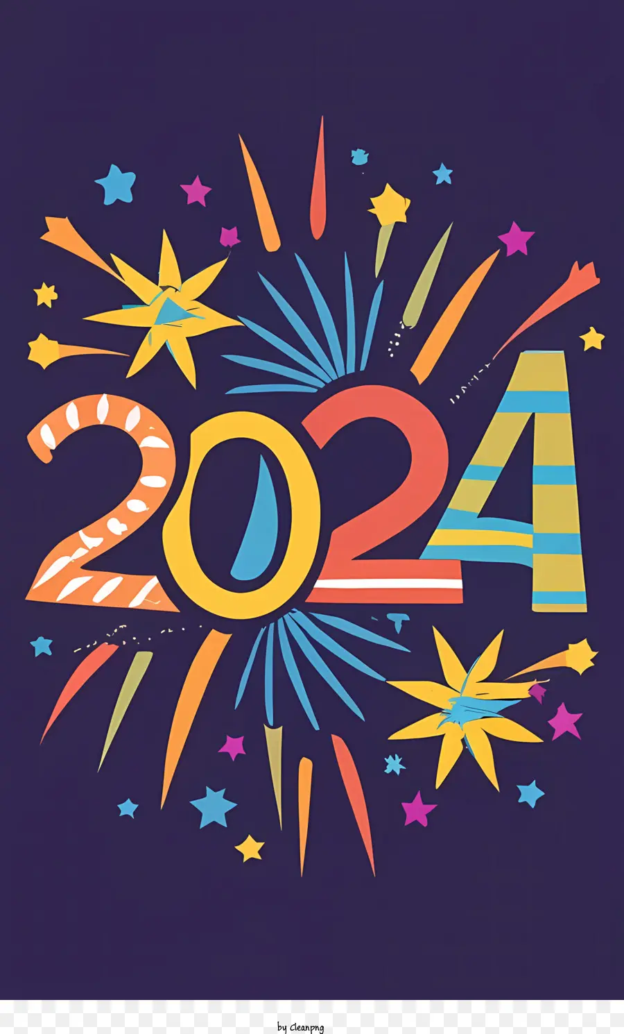 2024 Feliz Año Nuevo，2024 PNG