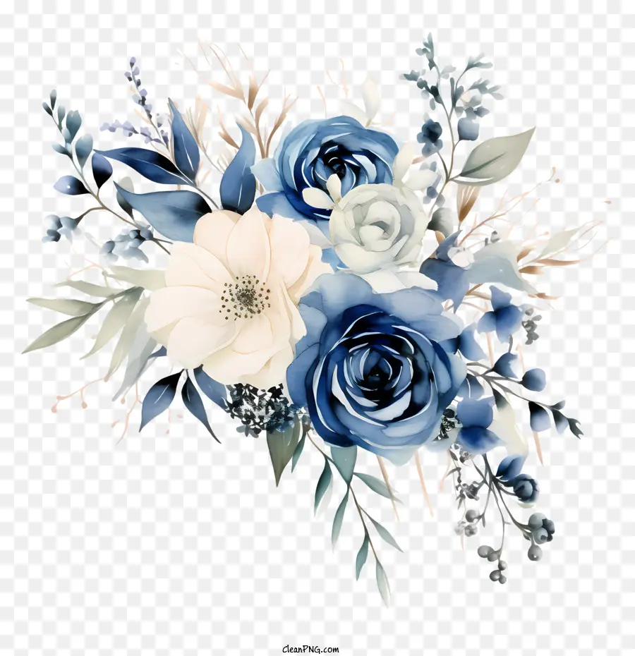 Diseño De Invitación De Boda Floral，Ramo De Flores PNG