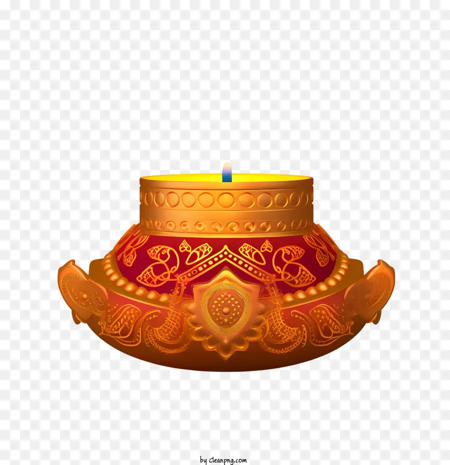 Lámpara De Diwali，Vela Decorativa PNG