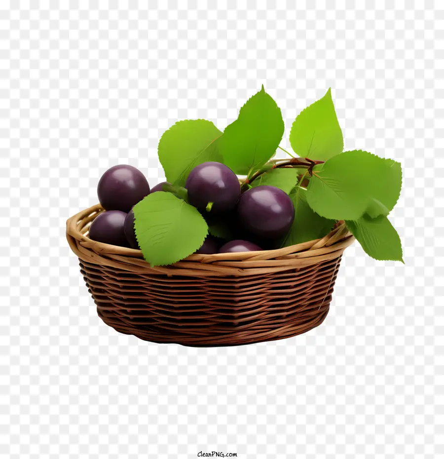 Ciruela，Cesta De Ciruelas PNG