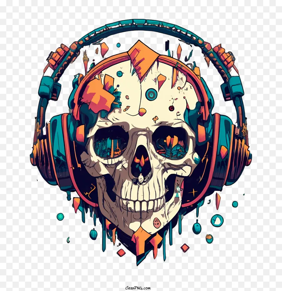 Calavera Con Auriculares，Música PNG