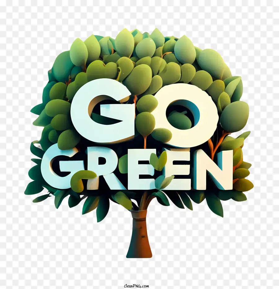 Go Green，Árbol PNG
