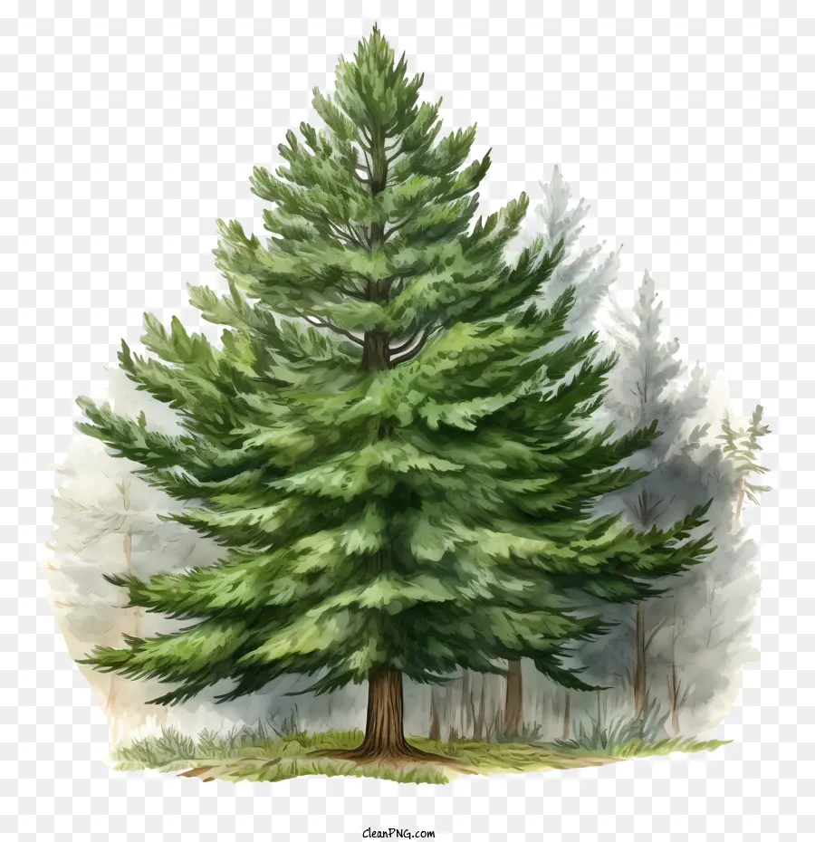 árbol De Hoja Perenne，Pino PNG