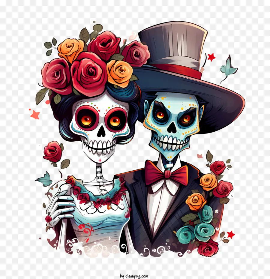 Día De Los Muertos，Esqueleto PNG