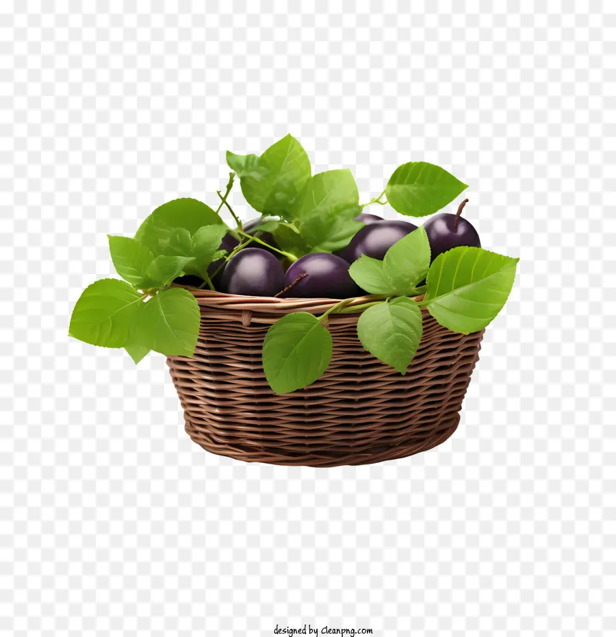 Ciruela，Cesta De Ciruelas PNG