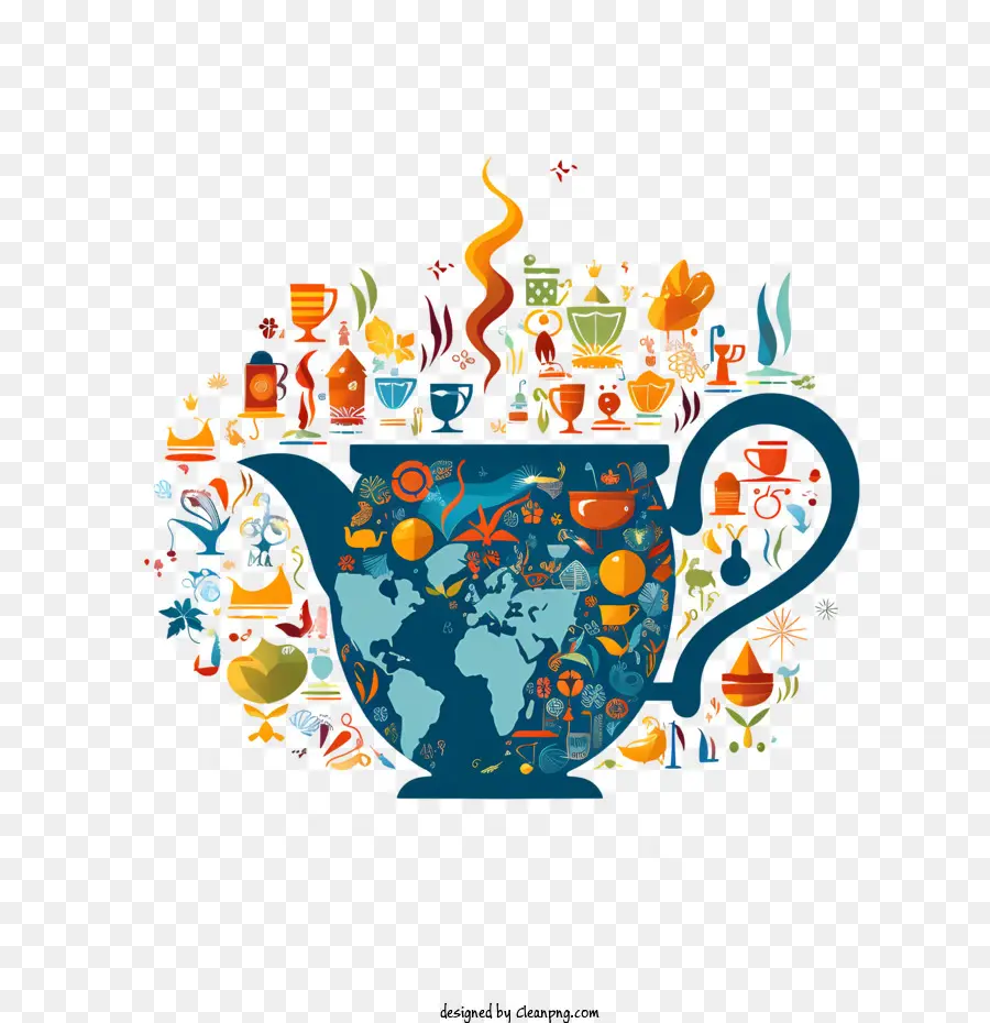 Día Internacional Del Té，Olla De Té PNG