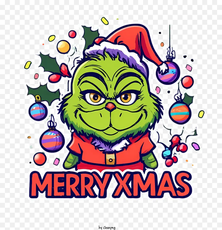 Grinch De Navidad，Merry PNG