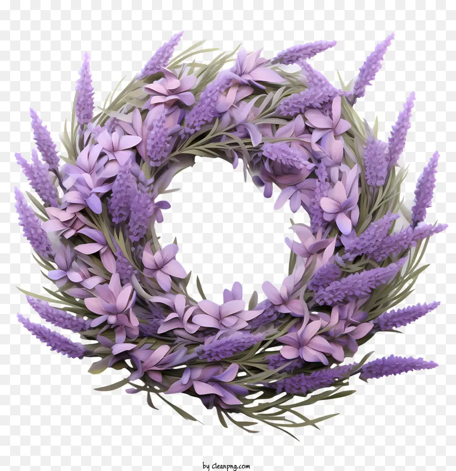 Corona De Flores De Lavanda，Corona PNG