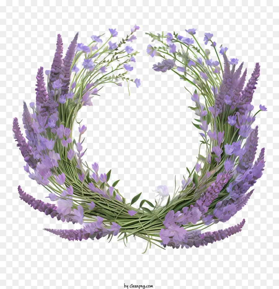 Corona De Flores De Lavanda，Corona PNG