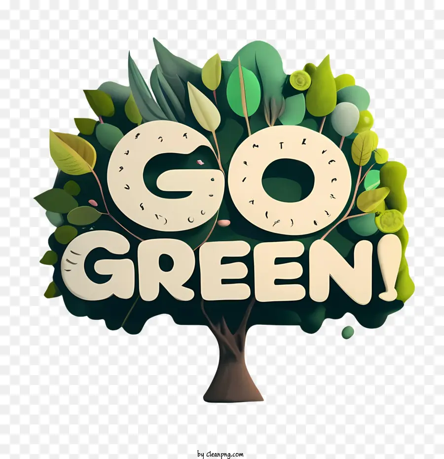 Go Green，Ecológico PNG