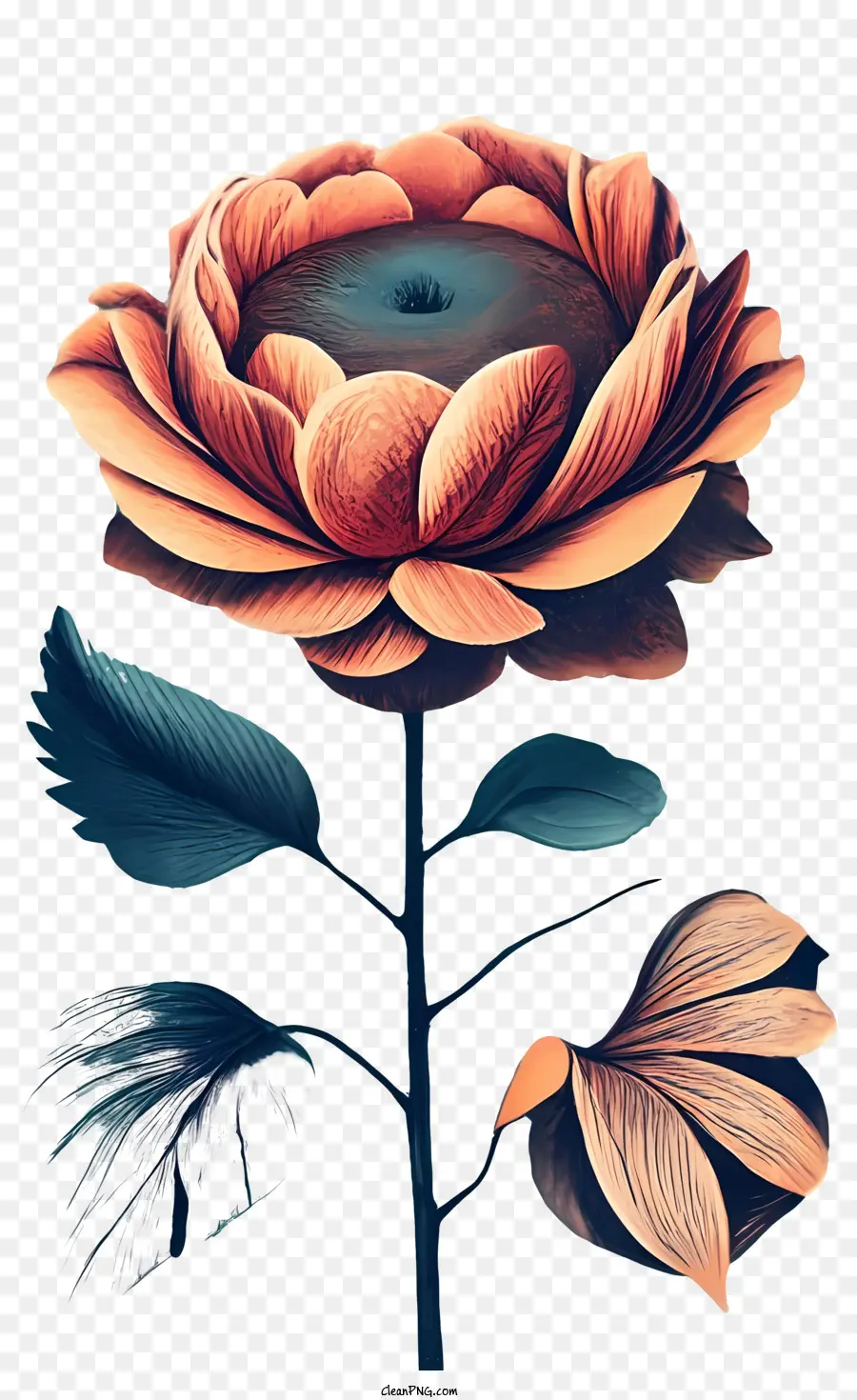 Rosa Vintage，Flor PNG