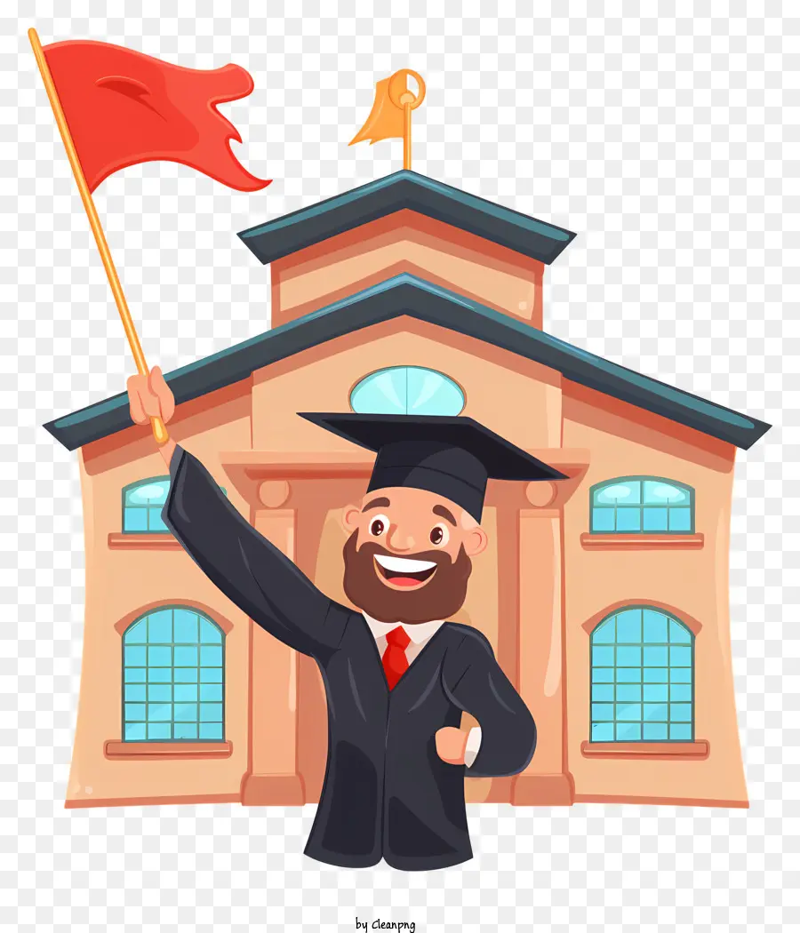 Estudiante De Posgrado，Bandera Roja PNG