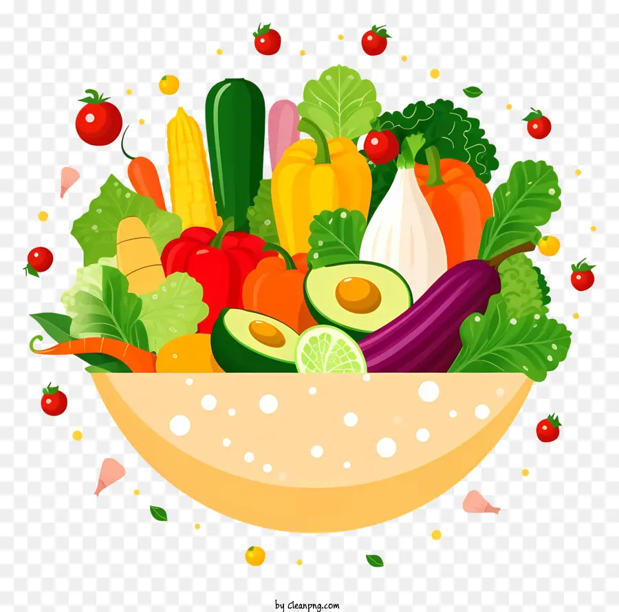 Tazón De Verduras，Ensalada PNG